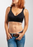 Soft bra with front clasp black 9213H Kudreshov