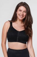 Soft bra with front clasp black 9213L Kudreshov