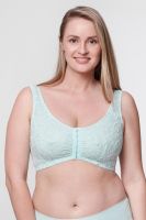 Soft bra with front fastener mint shade 4538H Kudreshov