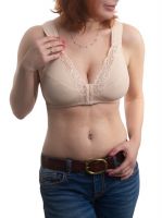 Underwired bra with front closure - beige - multifunctional 3051 Kudreshov